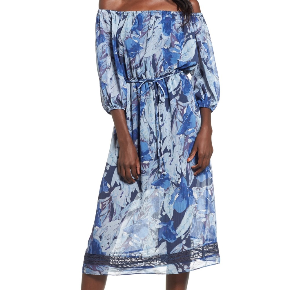 Tularosa Blue Marty Floral Dress S